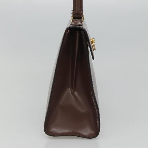 CELINE Hand Bag Leather Brown Gold Auth mr1262 - Picture 3 of 16